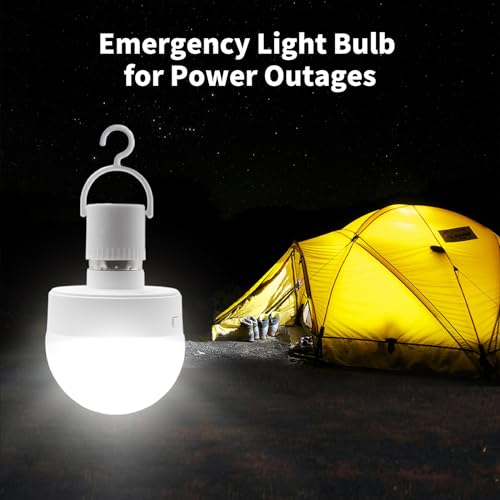E26 Magnetic Rechargeable Light Bulbs with Remote (4 Count)