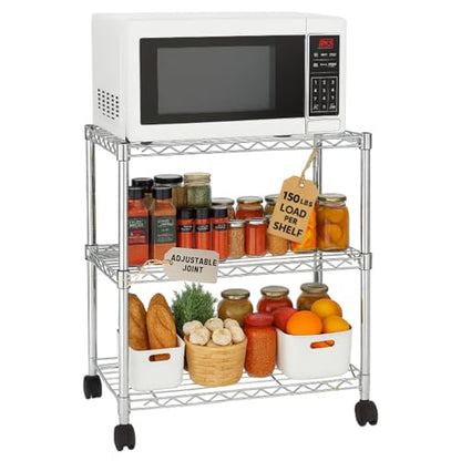 3 Tier Wire Shelving Unit Storage Rack