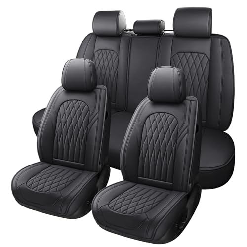 Nappa Faux Leather Car Seat Covers Full Set (5 Count)