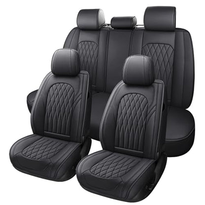 Nappa Faux Leather Car Seat Covers Full Set (5 Count)