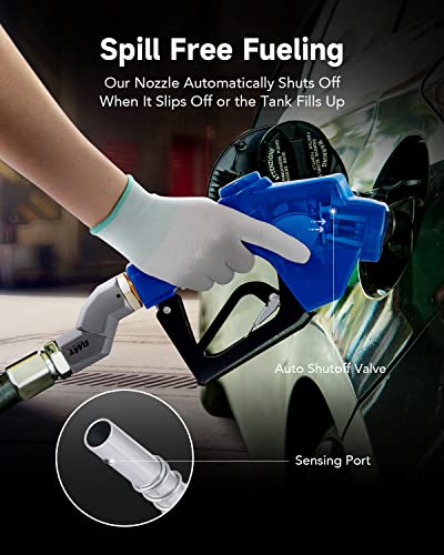 OMT 3 4" NPT Automatic Fuel Nozzle Kit with 360° Hose Swivel