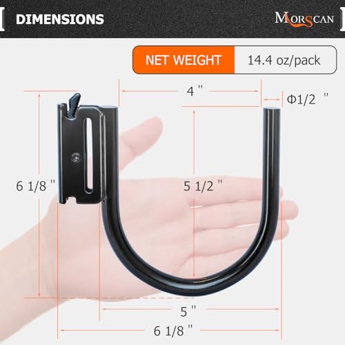 4-Pack 4-Inch J Hooks for E-Track and X-Track Rails (4 Count)