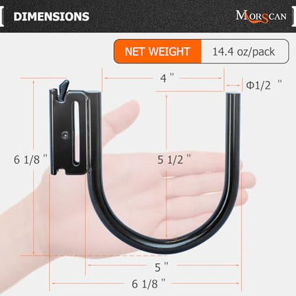 4-Pack 4-Inch J Hooks for E-Track and X-Track Rails (4 Count)