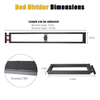 Universal Truck Bed Divider Compatible with 2015