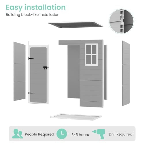 Outdoor Storage Shed 5x3 FT (2.0106 Ounce)