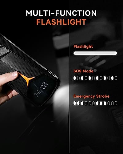 Lithium Jump Starter Battery Pack 2000A Peak 20000mAh