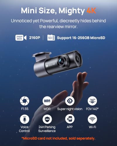 M310 Plus 4K Dash Cam Front with Night Vision