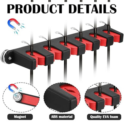 2 Pcs Magnetic Fishing Rod Holder for Car Fishing Pole Rack Vertical Rod Storage Holders for Truck Bed Boat Wall Garage Door (2 Count)