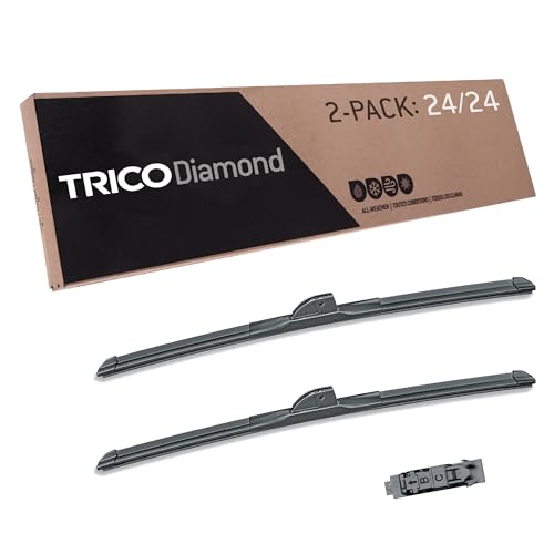 Diamond 24" + 24" Super Premium Automotive Replacement Windshield Wiper Blades (2 Count)