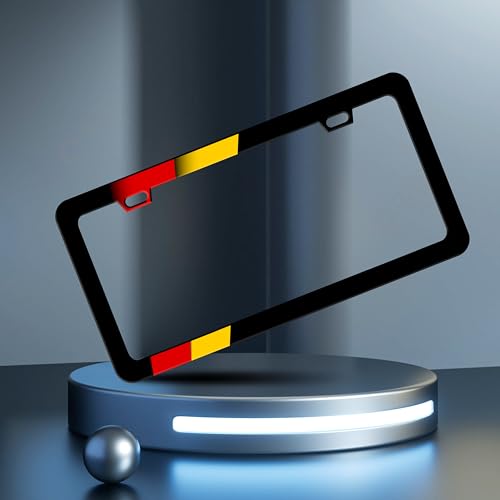 German Flag License Plate Frame Germany Stainless Steel 6x12 Inch 2