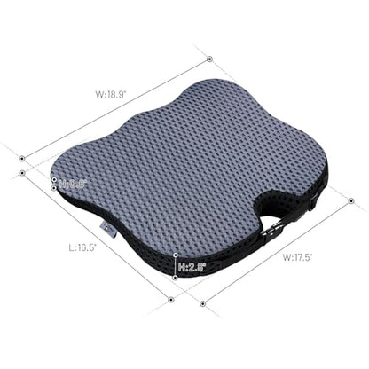 Wedge Car Seat Cushion for Better Visibility & Sciatica Pain Relief