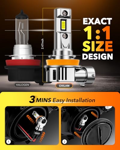 New H11 LED Bulb 44000LM 10X Ultra (2 Count)
