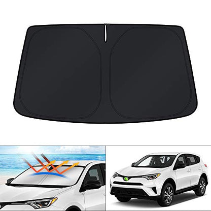 Windshield Sun Shade for Toyota RAV4 2013 2014 2015 2016 2017 2018 Window Accessories Shade Sun Protector Foldable Block UV Rays Keep Car Cooler