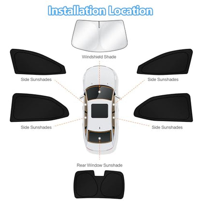 Car Window Shades for Toyota Camry 2018 (6 Count)