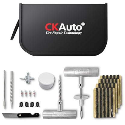 36 pcs Universal Tire Repair Kit with Plugs Heavy Duty Professional