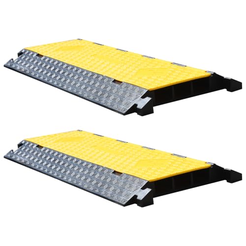 2 Pack Rubber Cable Protector Ramp (2 Count)