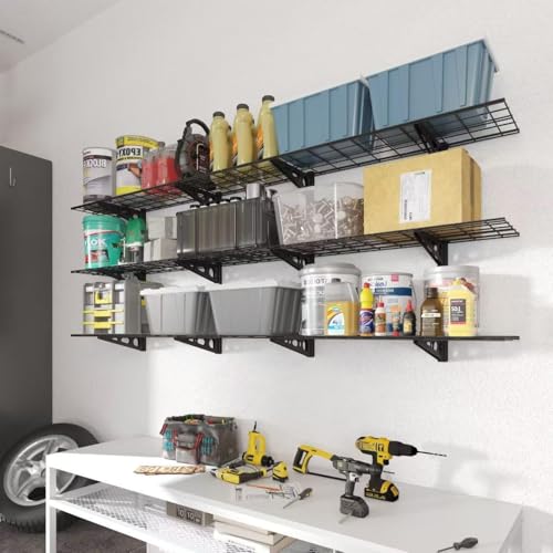 3 Tier 1x4ft Garage Storage Wall Shelving