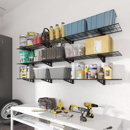3 Tier 1x4ft Garage Storage Wall Shelving