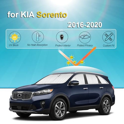 8pcs Thicken Sun Shades for Kia Sorento 2016 (8 Count)