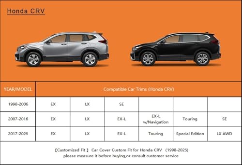 6 Layers SUV Car Cover Custom Fit for Honda CRV CR