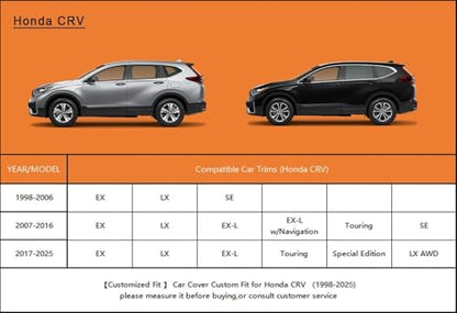 6 Layers SUV Car Cover Custom Fit for Honda CRV CR