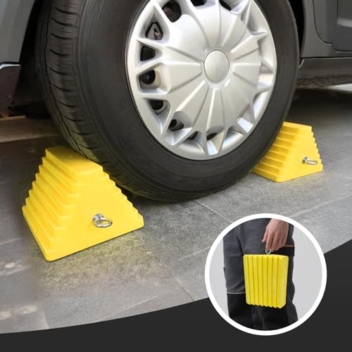 Premium 4 pcs Heavy Duty Wheel Tire Chocks