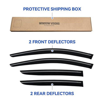 Window Visors Rain Guards for 2024 2025 2026 Subaru Crosstrek & Impreza