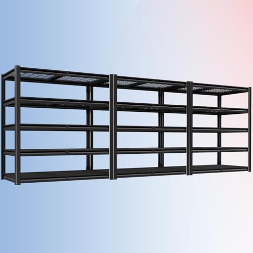 48" W X 24" D X 72" H 5 Tier Heavy Duty Garage Shelving (3 Count)