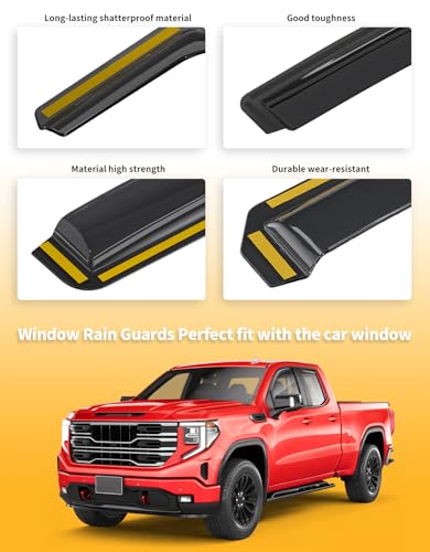 Window Rain Guards for Chevy Silverado (4 Count)
