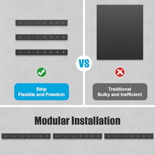 3 Modular Pegboard Strip Storage (2.42 Count)