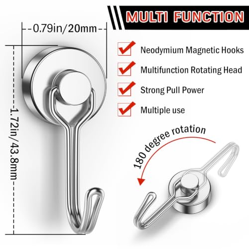 Magnetic Hooks (6 Count)