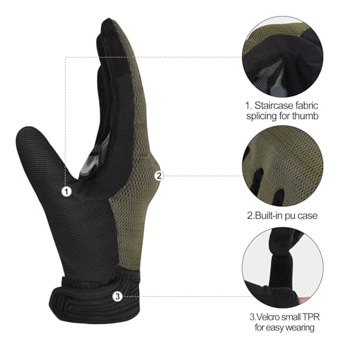Breathable Mesh Motorcycle Gloves for Men