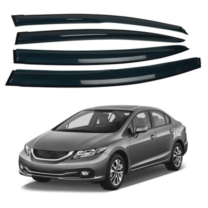 4PCS Window Visors Rain Guards Fits for Honda Civic 2012 (4 Count)