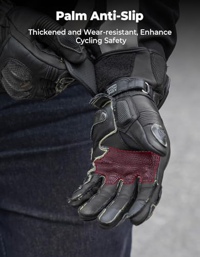 Leather Motorcycle Gloves for Men and Women