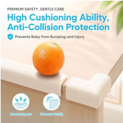 Foam Baby Edge Protector Strip Furniture Safety 1 Roll + 4 Corners (5 Count)