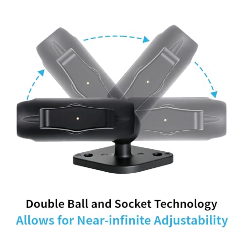 Car Phone Mount with B Size 1" Ball Diamond Base and Double Socket Arm