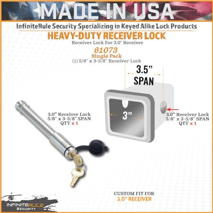 61073 Receiver Lock for 3" Receiver
