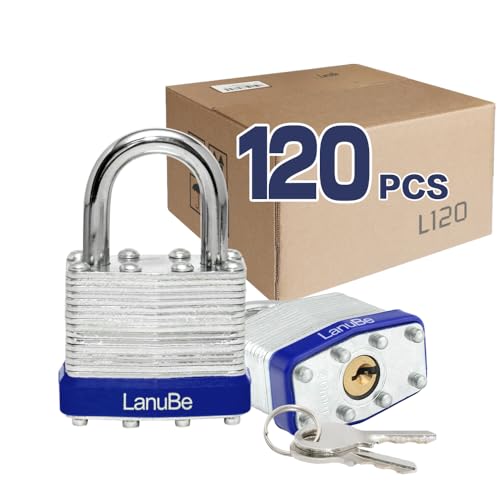 Laminated Keyed Alike Padlock 120 Pack 1.6 (120 Count)