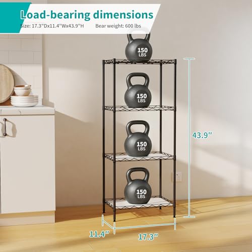 4 Tier Wire Storage Shelves