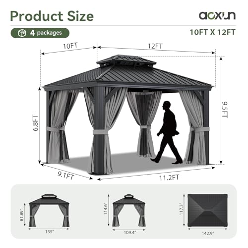 10' X 12' Hardtop Gazebo with Drainage