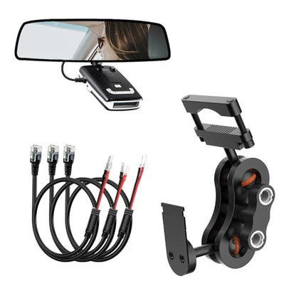 Radar Detector Mount+Rearview Mirror Hard Wire Power Cord kit 16"