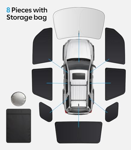 2026 8PC Full Set Window Sunshade for Toyota 4Runner 2010 (8 Count)