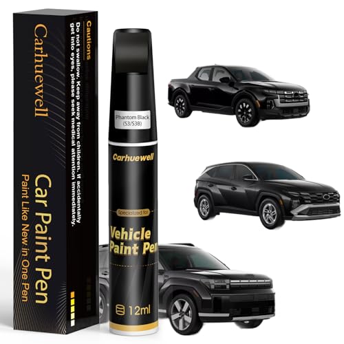 S3/S3B) Phantom Black Touch Up Paint Compatible with Hyundai, Exact Match Car Paint Pen Automotive Scratch Repair Remover Kit Quick & Easy Solution for Vehicle Chips and Nicks