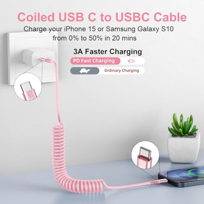 USB C to C Cable 3FT for Car (2 Count)
