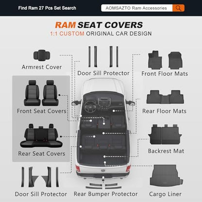 Custom Fit Seat Covers for Ram 2500 2019 (4 Count)