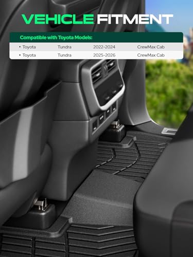 Automotive Floor Mats for Toyota Tundra 2022 (3 Count)
