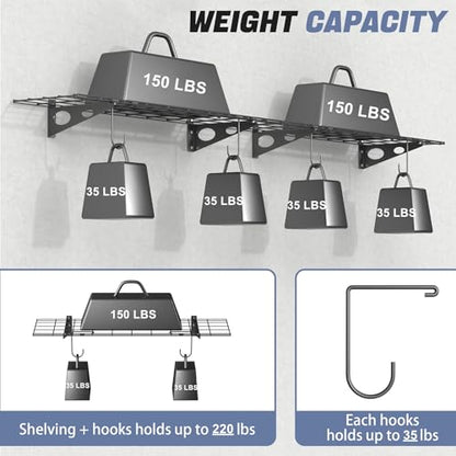 2 Pack Garage Wall Shelves
