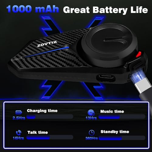 Motorcycle Helmet Headset 8 Riders Communication System X8 Intercom with Music Sharing
