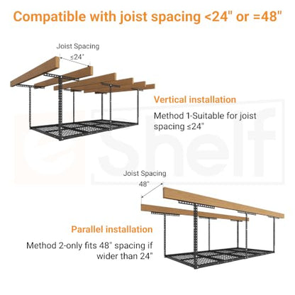 4x8ft Overhead Garage Storage Rack