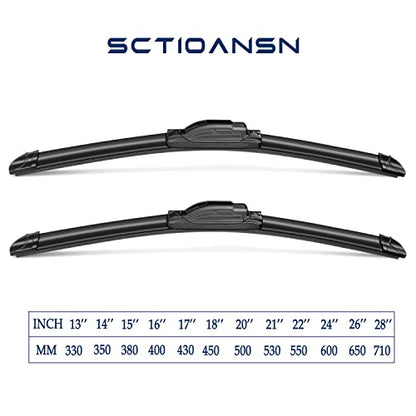 3Pcs Wiindshield Wiper Blades for Toyota Sienna 2005 2006 2007 2008 2009 2010